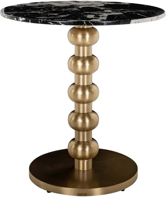 Witlox 75cm Round Bistro Table (Black / Gold) by Richmond Interiors Witlox 75cm Round Bistro Table (Black / Gold) by Richmond Interiors