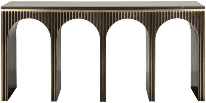 Console Les Arcs Brushed Gold by Richmond Interiors Console Les Arcs Brushed Gold by Richmond Interiors