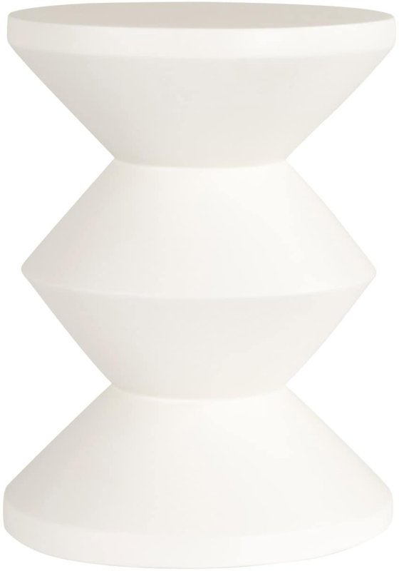 End Table Bloomstone White 35cm by Richmond Interiors End Table Bloomstone White 35cm by Richmond Interiors