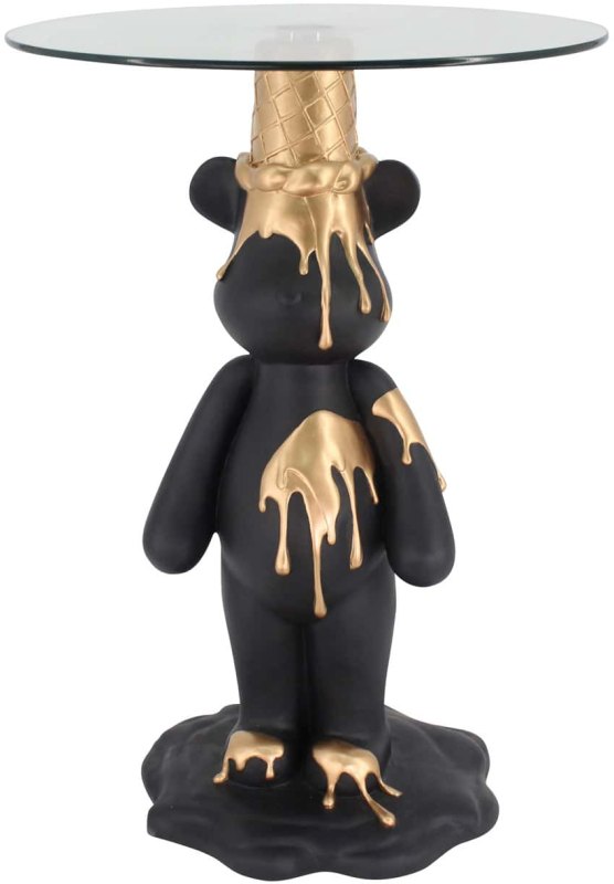 End Table Ice Bear Black/gold by Richmond Interiors End Table Ice Bear Black/gold by Richmond Interiors