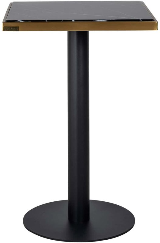 Zenza 50 x 50cm Bistro Table (Black / Gold) by Richmond Interiors Zenza 50 x 50cm Bistro Table (Black / Gold) by Richmond Interiors