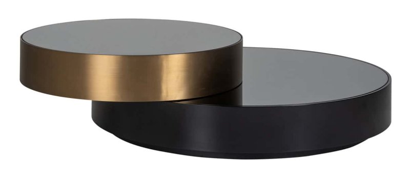 Alexander Jones Black/Gold Coffee Table (Slice) by Richmond Interiors Alexander Jones Black/Gold Coffee Table (Slice) by Richmond Interiors