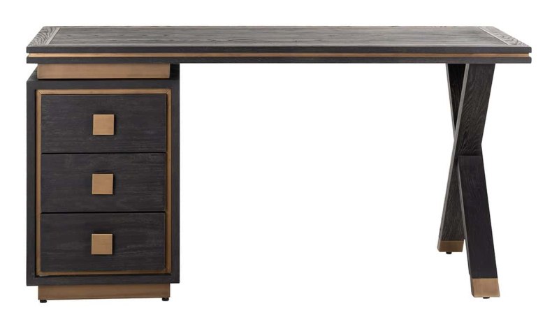 Desk Hunter Black Rustic by Richmond Interiors Desk Hunter Black Rustic by Richmond Interiors