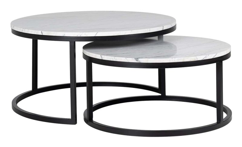 Coffee Table Lexington White (Set of 2) by Richmond Interiors Coffee Table Lexington White (Set of 2) by Richmond Interiors