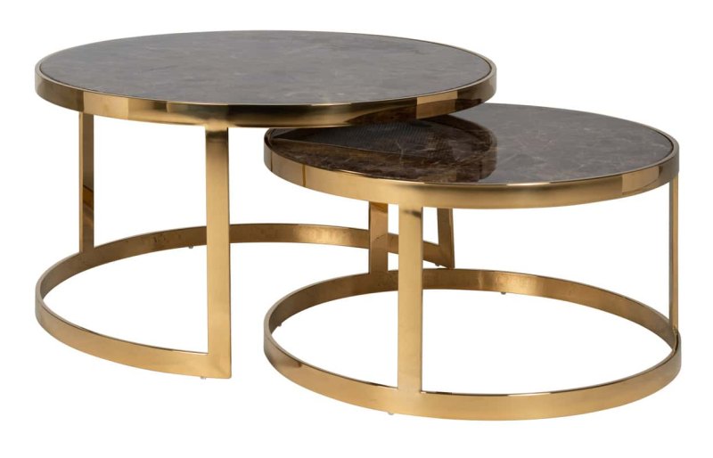 Conrad Coffee Table - Gold (Set of 2) by Richmond Interiors Conrad Coffee Table - Gold (Set of 2) by Richmond Interiors