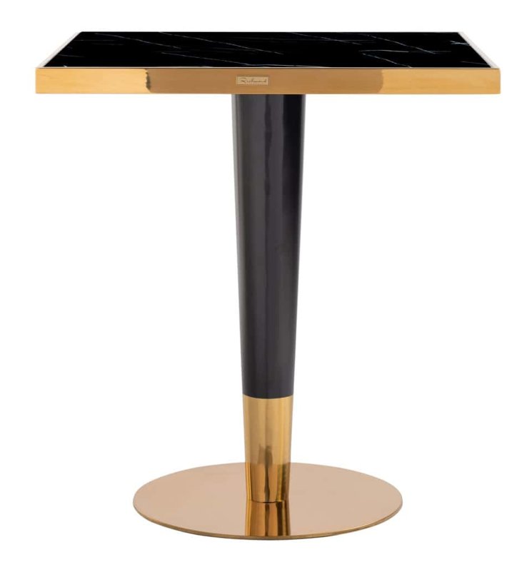 Can Roca 70 x 70cm Bistro Table (Black/Gold) by Richmond Interiors Can Roca 70 x 70cm Bistro Table (Black/Gold) by Richmond Interiors