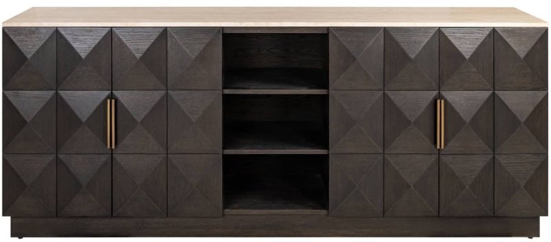 Sideboard Claremont Brown 4 Door 2 Shelf by Richmond Interiors Sideboard Claremont Brown 4 Door 2 Shelf by Richmond Interiors