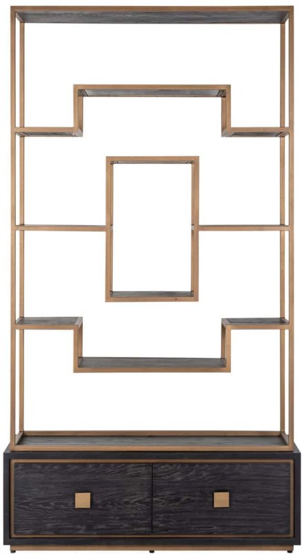 Display Cabinet Hunter Black Rustic by Richmond Interiors Display Cabinet Hunter Black Rustic by Richmond Interiors