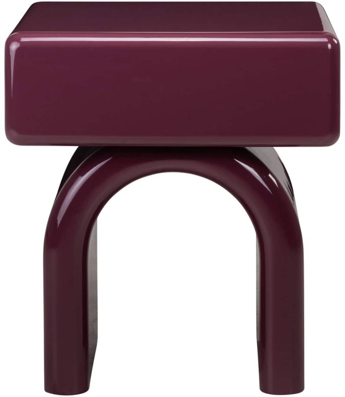 Nightstand Bennet Burgundy 1-Drawer by Richmond Interiors Nightstand Bennet Burgundy 1-Drawer by Richmond Interiors