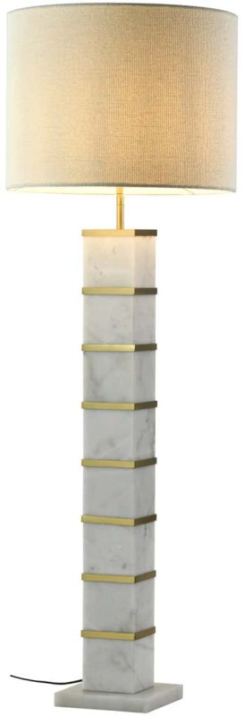 Floor Lamp Celinae White including Lampshade by Richmond Interiors Floor Lamp Celinae White including Lampshade by Richmond Interiors