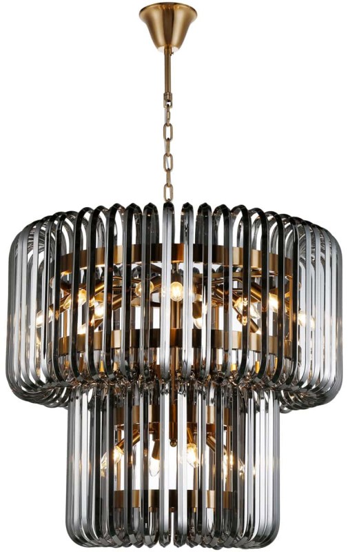 Chandelier Bryon Smoke by Richmond Interiors Chandelier Bryon Smoke by Richmond Interiors