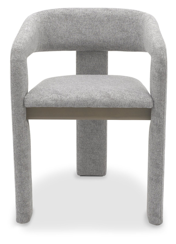 Duo Grey Oiled Oak Upholstered Dining Chair - Grey Fabric (Single) by Bentley Designs Duo Grey Oiled Oak Upholstered Dining Chair - Grey Fabric (Single) by Bentley Designs