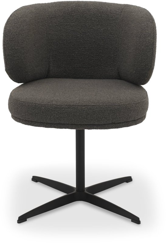 Marcel 360 Degree Swivel Dining Chairs - Brown Boucle Fabric (Pair) by Bentley Designs Marcel 360 Degree Swivel Dining Chairs - Brown Boucle Fabric (Pair) by Bentley Designs