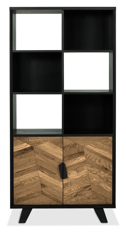 Emerson Rustic Oak and Peppercorn Display Cabinet by Bentley Designs Emerson Rustic Oak and Peppercorn Display Cabinet by Bentley Designs