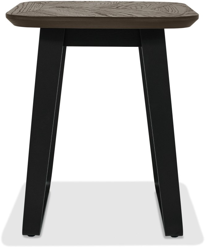 Emerson Weathered Oak and Peppercorn Square Lamp Table by Bentley Designs Emerson Weathered Oak and Peppercorn Square Lamp Table by Bentley Designs