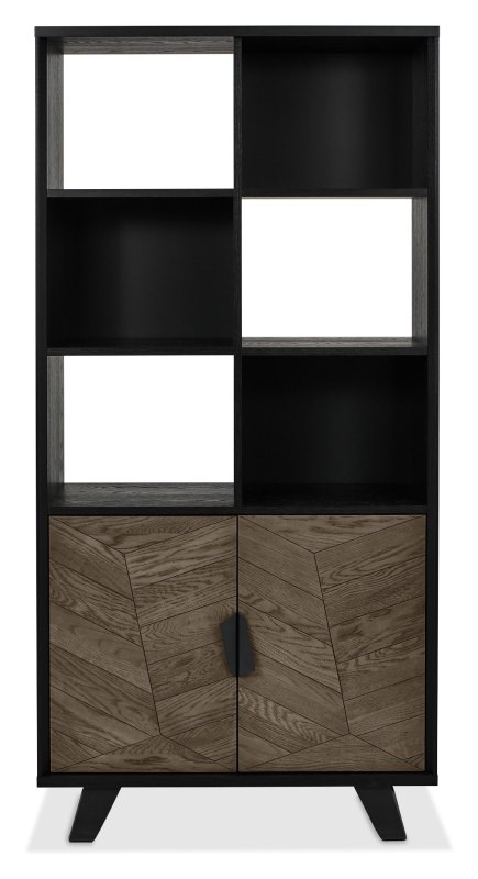 Emerson Weathered Oak and Peppercorn Display Cabinet by Bentley Designs Emerson Weathered Oak and Peppercorn Display Cabinet by Bentley Designs