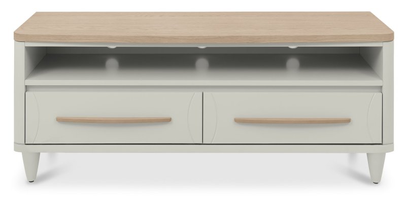 Larsen Scandi Oak and Soft Grey Media Unit by Bentley Designs Larsen Scandi Oak and Soft Grey Media Unit by Bentley Designs