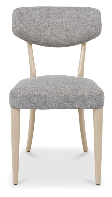 Larsen Scandi Oak Upholstered Dining Chairs - Grey Fabric (Pair) by Bentley Designs Larsen Scandi Oak Upholstered Dining Chairs - Grey Fabric (Pair) by Bentley Designs