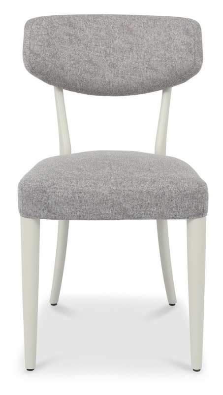 Larsen Soft Grey Upholstered Dining Chairs - Grey Fabric (Pair) by Bentley Designs Larsen Soft Grey Upholstered Dining Chairs - Grey Fabric (Pair) by Bentley Designs