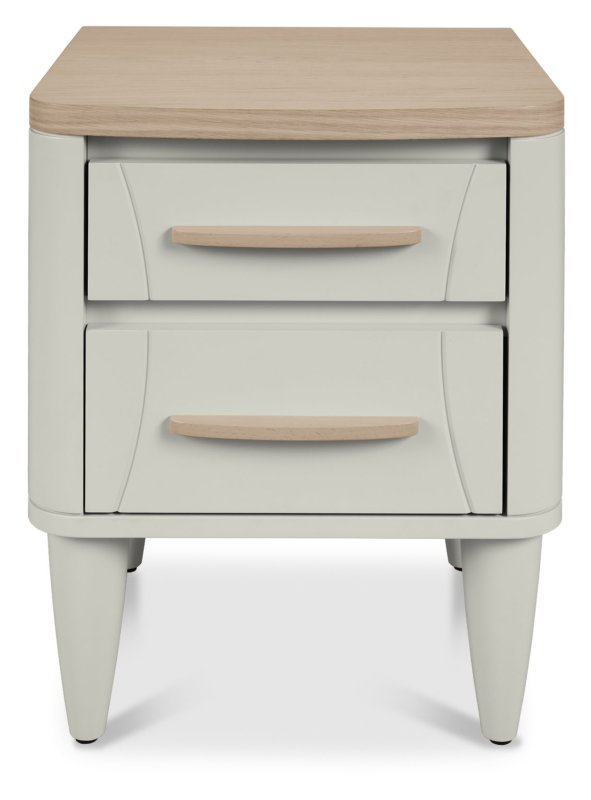 Larsen Scandi Oak and Soft Grey 2 Drawer Bedside Table by Bentley Designs Larsen Scandi Oak and Soft Grey 2 Drawer Bedside Table by Bentley Designs