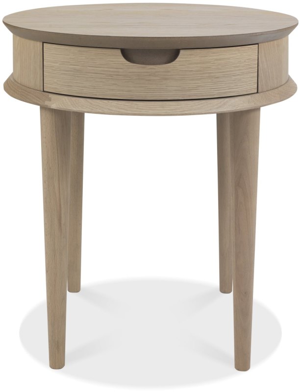 Dansk Scandi Oak Lamp Table with Drawer by Bentley Designs Dansk Scandi Oak Lamp Table with Drawer by Bentley Designs