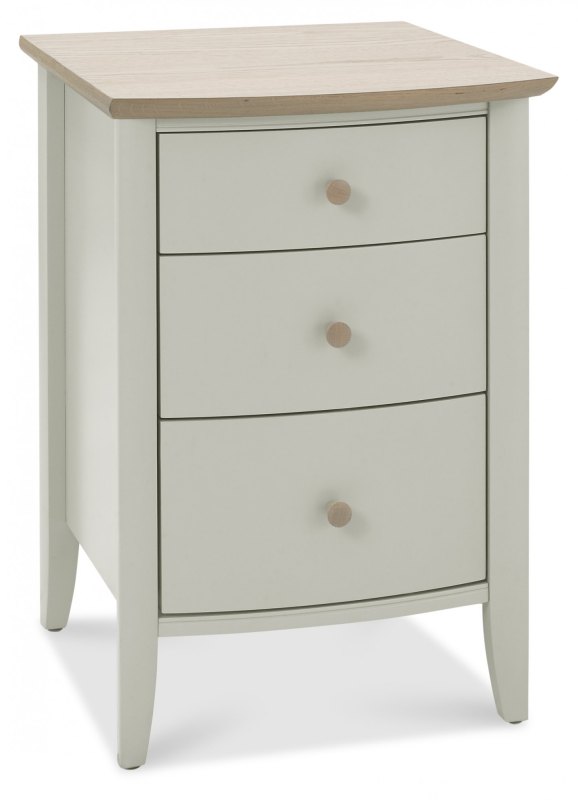 Whitby Scandi Oak and Soft Grey 3 Drawer Bedside Table by Bentley Designs Whitby Scandi Oak and Soft Grey 3 Drawer Bedside Table by Bentley Designs