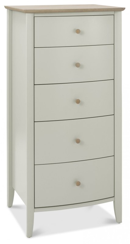 Whitby Scandi Oak and Soft Grey 5 Drawer Chest by Bentley Designs Whitby Scandi Oak and Soft Grey 5 Drawer Chest by Bentley Designs