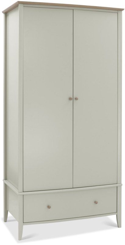 Whitby Scandi Oak and Soft Grey Double Wardrobe by Bentley Designs Whitby Scandi Oak and Soft Grey Double Wardrobe by Bentley Designs