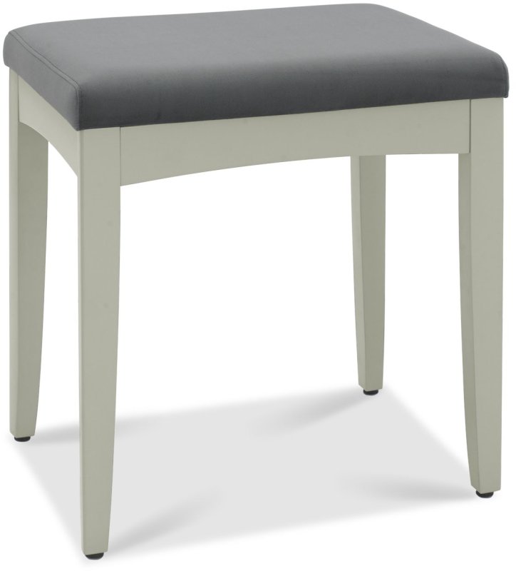 Whitby Soft Grey Stool - Gun Metal Velvet by Bentley Designs Whitby Soft Grey Stool - Gun Metal Velvet by Bentley Designs