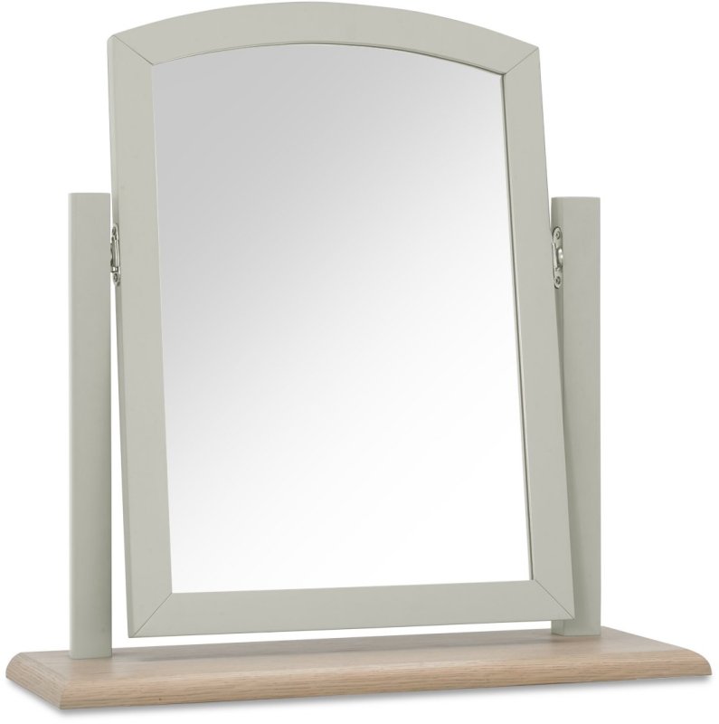 Whitby Scandi Oak and Soft Grey Vanity Mirror by Bentley Designs Whitby Scandi Oak and Soft Grey Vanity Mirror by Bentley Designs