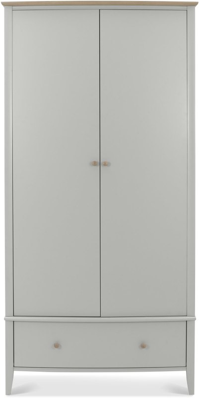 Whitby Scandi Oak and Warm Grey Double Wardrobe by Bentley Designs Whitby Scandi Oak and Warm Grey Double Wardrobe by Bentley Designs