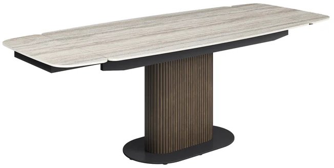 Pagani 160-220cm Travertine Ceramic Extending Dining Table Pagani 160-220cm Travertine Ceramic Extending Dining Table