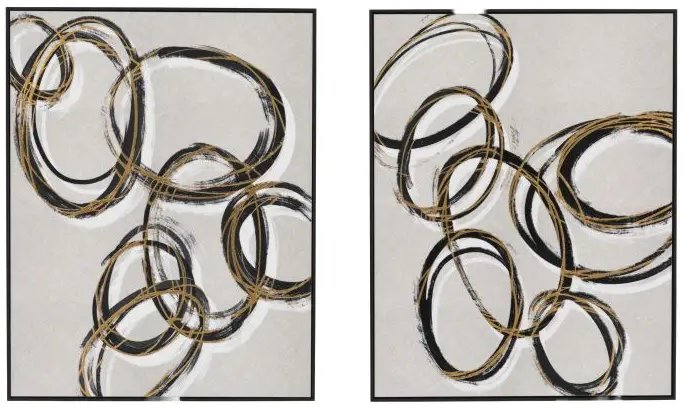Bold As Gold Framed Canvas Set Of 2 Bold As Gold Framed Canvas Set Of 2