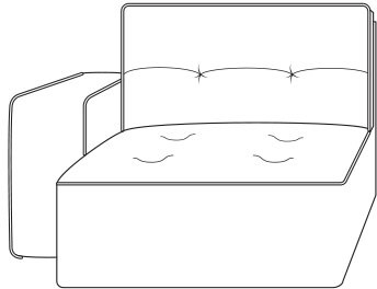 Gravina Chaise Longue Section 109cm (Left) by Italia Living Gravina Chaise Longue Section 109cm (Left) by Italia Living