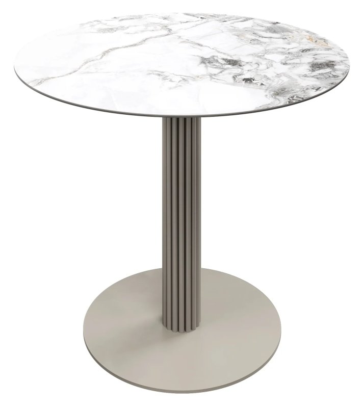 Abbott 80cm Round White Ceramic Bistro Table Abbott 80cm Round White Ceramic Bistro Table