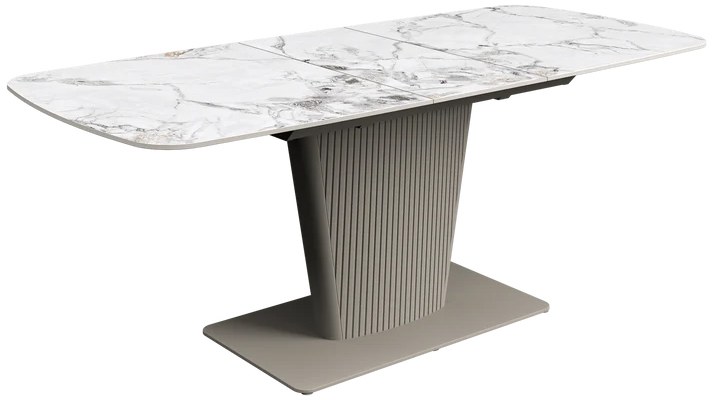 Abbott 160-200cm White Ceramic Extending Dining Table Abbott 160-200cm White Ceramic Extending Dining Table