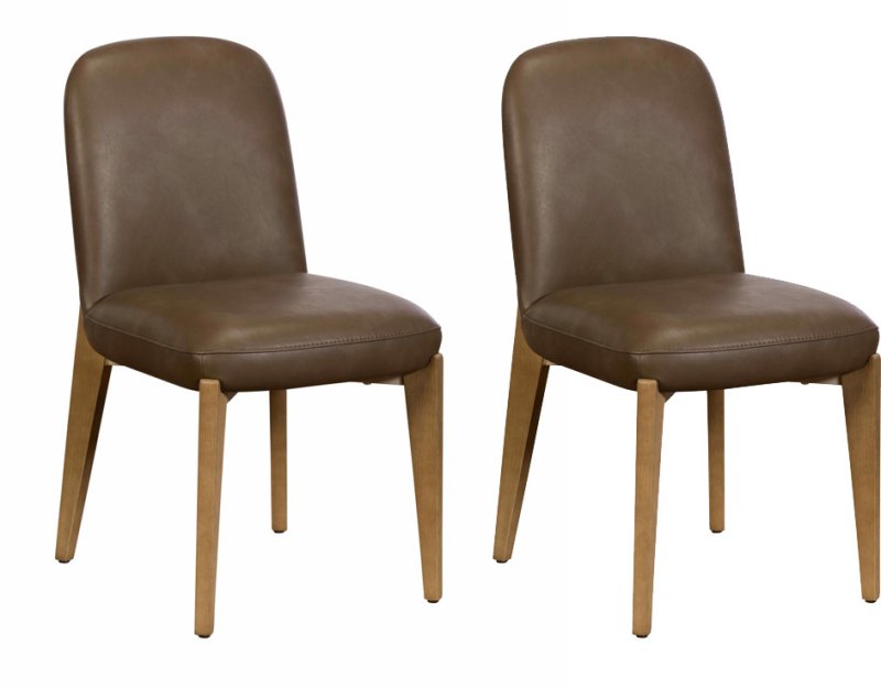 Pair of Weymouth Dining Chairs (Brown PU) Pair of Weymouth Dining Chairs (Brown PU)