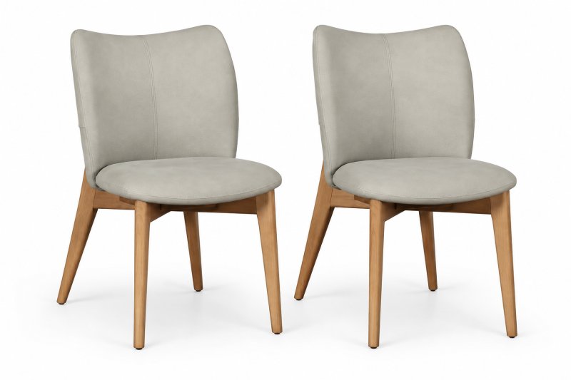 Pair of Diana Dining Chairs - Misty Grey Pair of Diana Dining Chairs - Misty Grey