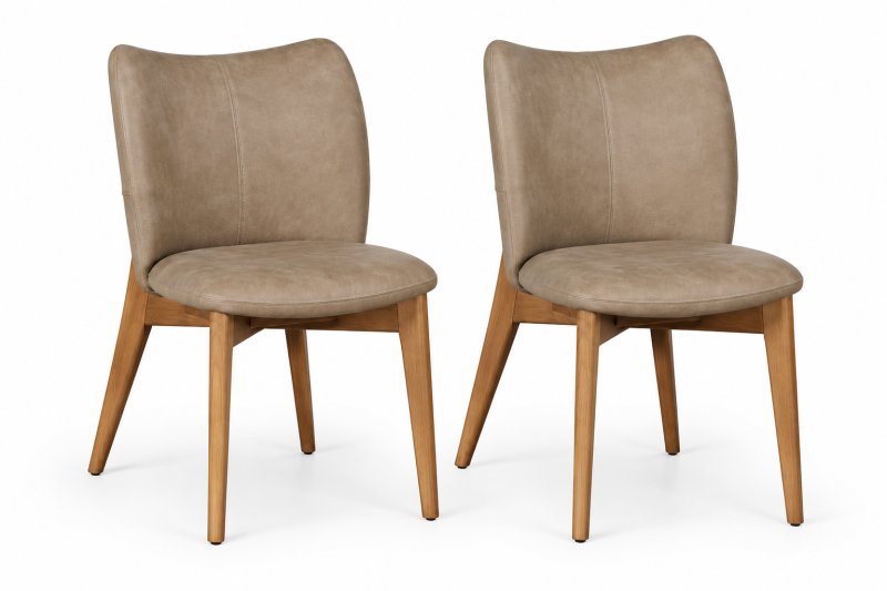 Pair of Diana Dining Chairs - Taupe Pair of Diana Dining Chairs - Taupe