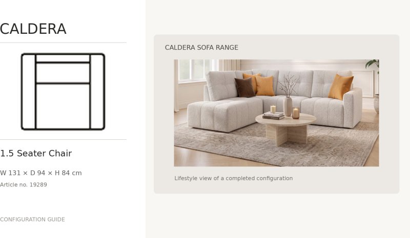 Caldera 1.5 Seater Chair by Softnord Caldera 1.5 Seater Chair by Softnord