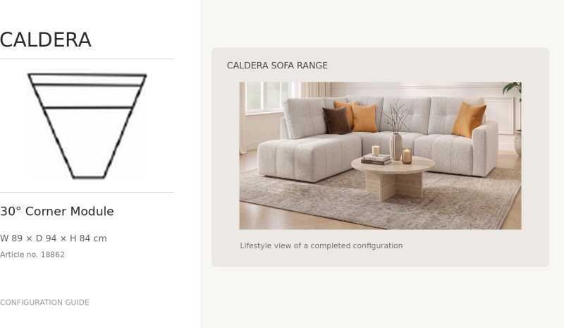 Caldera 30 Degree Corner Module by Softnord Caldera 30 Degree Corner Module by Softnord