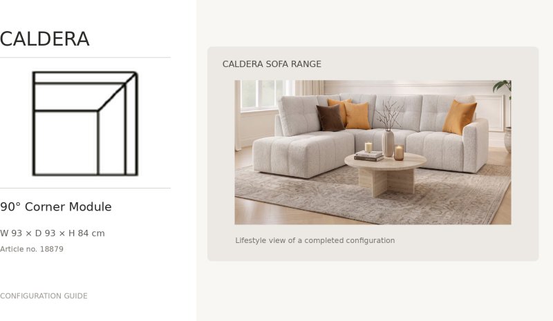 Caldera 90 Degree Corner Module by Softnord Caldera 90 Degree Corner Module by Softnord