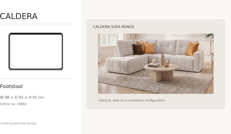 Caldera Footstool by Softnord Caldera Footstool by Softnord