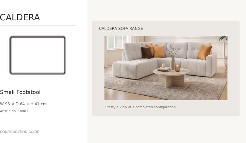 Caldera Small Footstool by Softnord Caldera Small Footstool by Softnord
