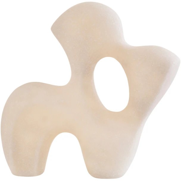 Broc White Marble Effect Organic Sculpture Broc White Marble Effect Organic Sculpture