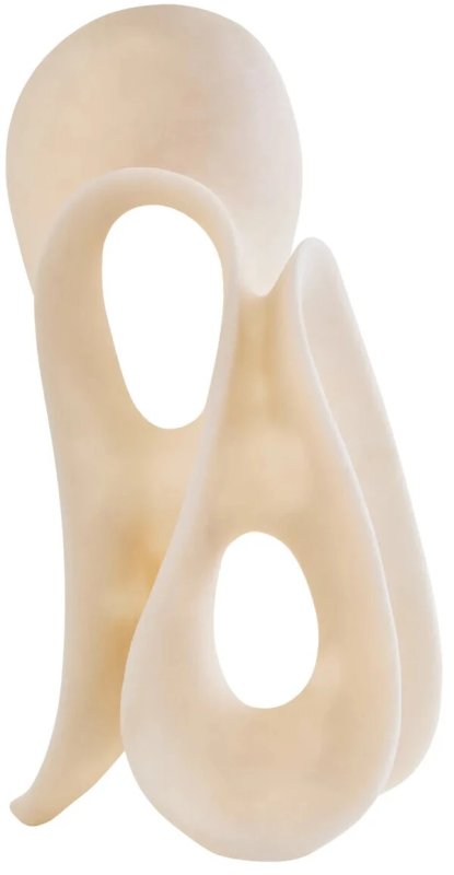 Broc White Marble Effect Large Abstract Loop Sculpture Broc White Marble Effect Large Abstract Loop Sculpture