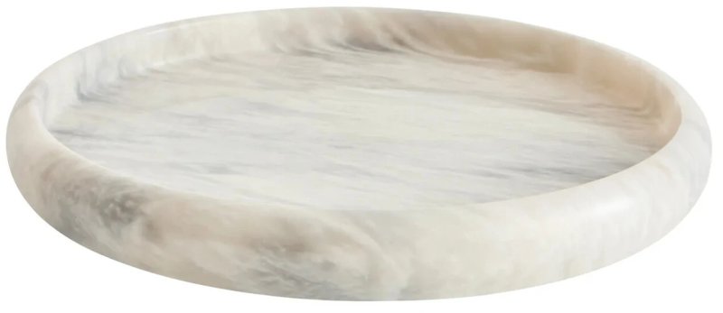 Zoro White Marble Round Tray Zoro White Marble Round Tray