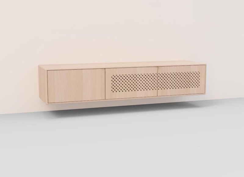 Sento 178cm Wall Mounted TV Unit with Grid Doors by MTE Theuns Sento 178cm Wall Mounted TV Unit with Grid Doors by MTE Theuns
