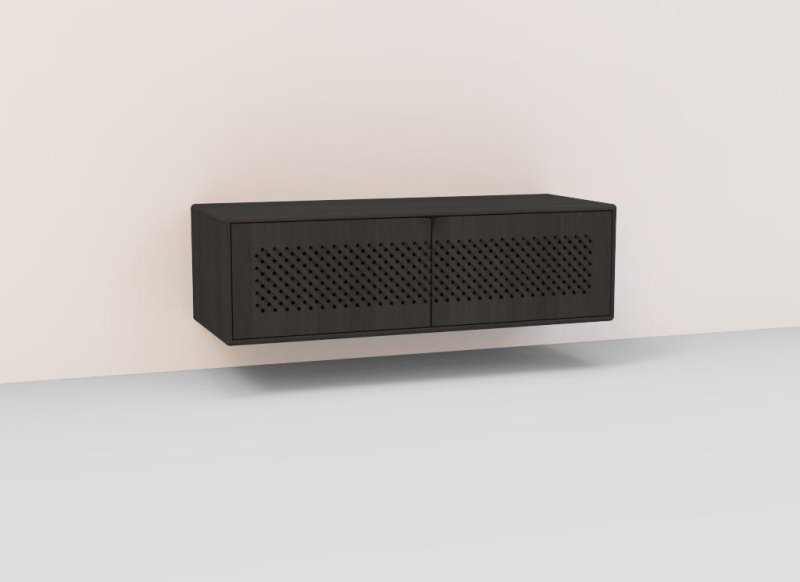 Sento 120cm Wall Mounted TV Unit with Grid Doors by MTE Theuns Sento 120cm Wall Mounted TV Unit with Grid Doors by MTE Theuns
