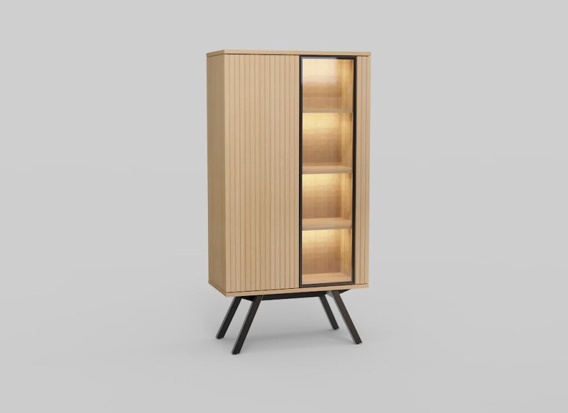 Napoli 2 Door Display Cabinet with Metal Base by MTE Theuns Napoli 2 Door Display Cabinet with Metal Base by MTE Theuns